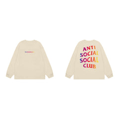 Anti Social Social Club Gradient Logo Long Sleeve T-Shirt - Cream