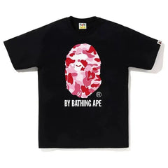 BAPE Style Camo Big Ape Head Short-Sleeve Tee - Black/Pink