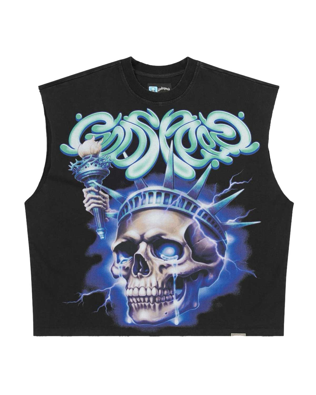 Godspeed Liberty Tears Sleeveless Tee Black