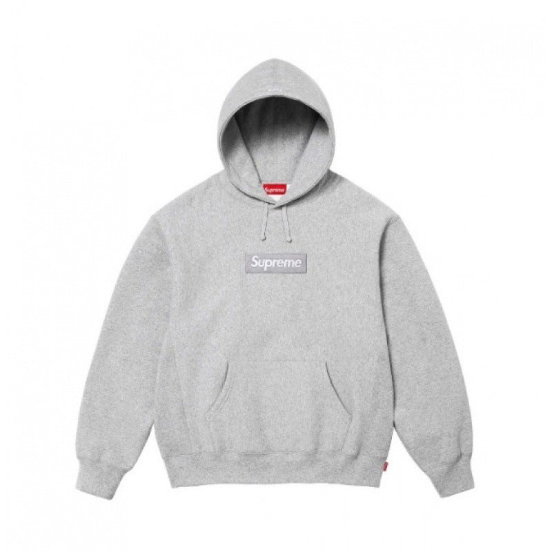 Supreme Box Logo Hooded Sweatshirt - Heather Grey